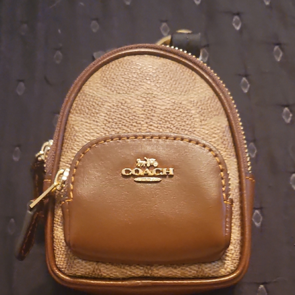 Coach Tan and Brown Mini Backpack